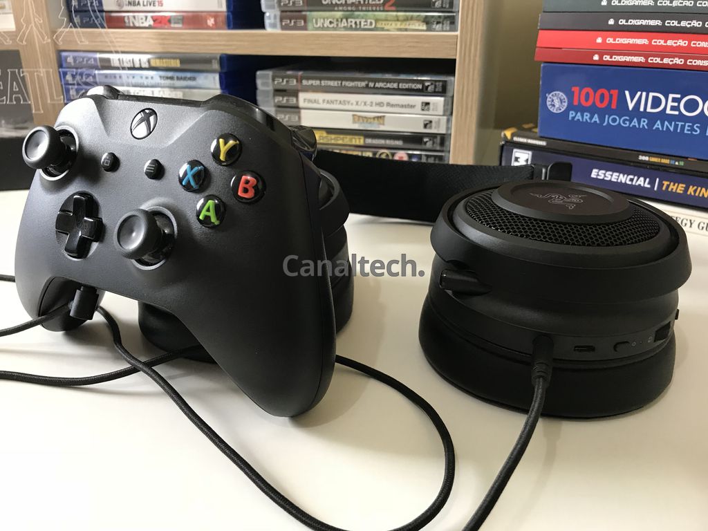 Vendido como headset wireless, o Razer Nari não possui compatibilidade com Xbox One, Nintendo Switch e dispositivos móveis, exigindo utilização de cabo P2 que acompanha o produto