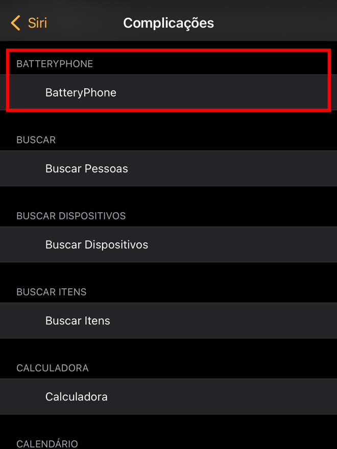 Localize e selecione o app BatteryPhone. Captura de tela: Lucas Wetten (Canaltech)