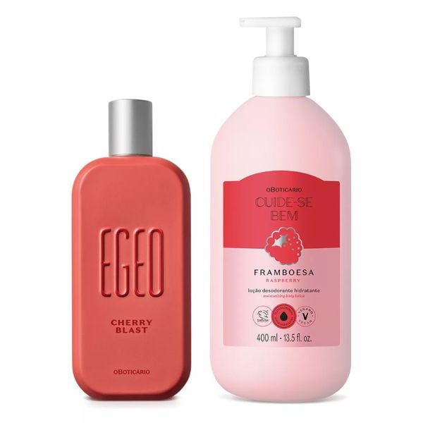 Egeo Cherry Blast Desodorante Colônia 90ml + Loção Corporal Cuide-se Bem Framboesa 400ml - O Boticário