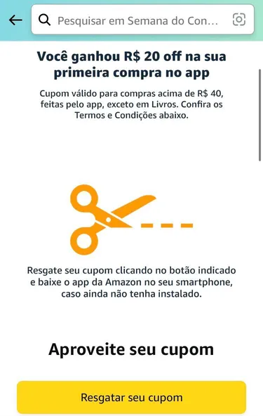 [LEIA A DESCRIÇÃO] Cupom Amazon: R$ 20 OFF Na Primeira Compra No APP Em ...