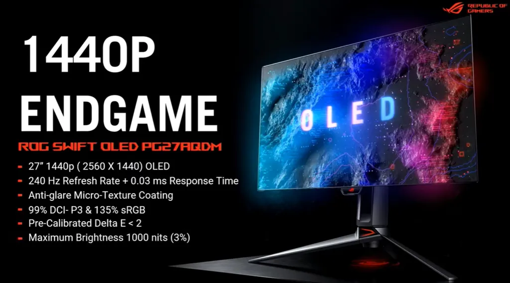 CES 2023 | ASUS lança monitor ROG Swift OLED de 240 Hz e novos