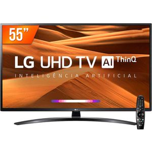 Smart TV LED PRO 55'' Ultra HD 4K LG 55UM761, 4 HDMI, 2 USB Wi-fi Conversor Digital