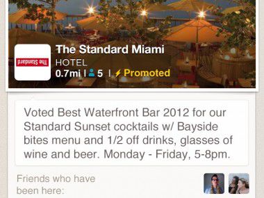 Foursquare anúncio