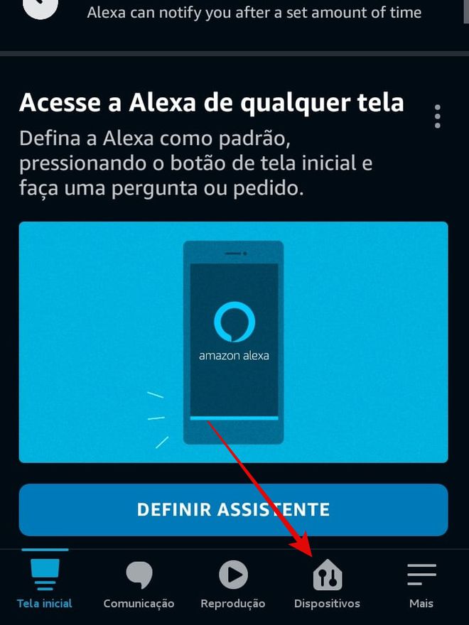 Acesse o aplicativo Alexa e vá em Dispositivos (Imagem: Guadalupe Carniel/Captura de tela)