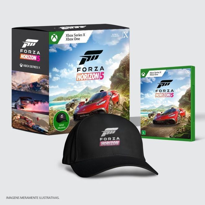 Jogo físico de Forza Horizon 5 trará boné customizado na caixa (Foto: Divulgação/Xbox)