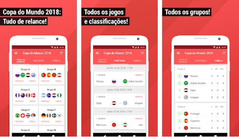 Download do APK de Tabela da Copa do Mundo 2018 R para Android