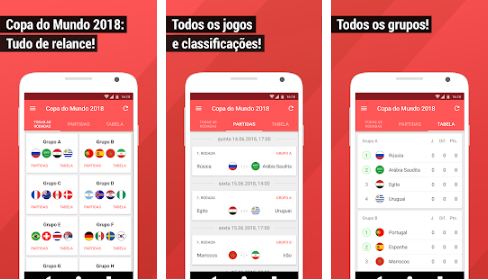 Tabela Copa do mundo 2018 - Rússia APK برای دانلود اندروید