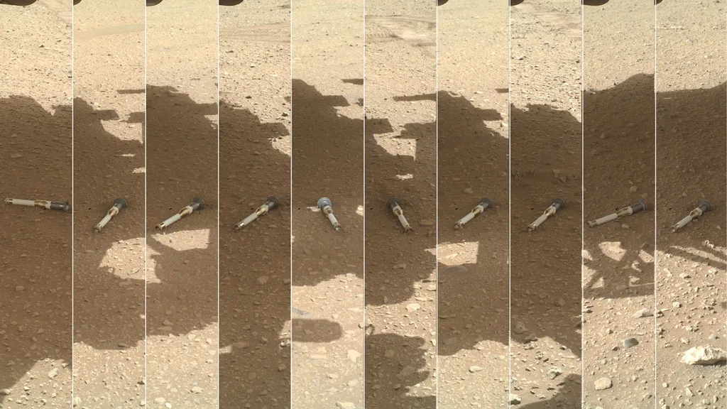 Algumas das amostras coletadas pelo rover Perseverance (Imagem: Reprodução/NASA/JPL-Caltech/MSSS)
