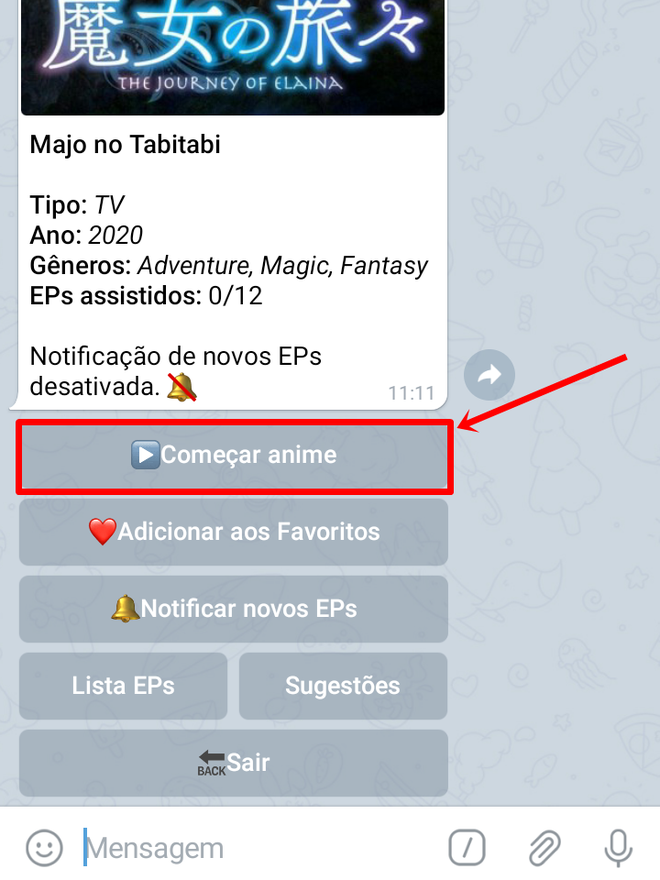 ANIME no TELEGRAM #SHORTS 