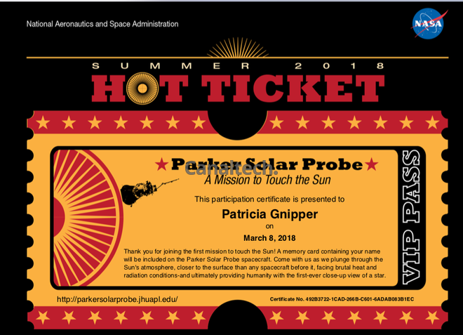 Nossa editora Patrícia Gnipper conseguiu mandar o nome dela para o Sol (Imagem: Patrícia Gnipper / Canaltech)
