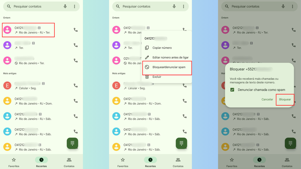 Como bloquear números no Telefone do Google (Imagem: Captura de tela/Bruno De Blasi/Canaltech)