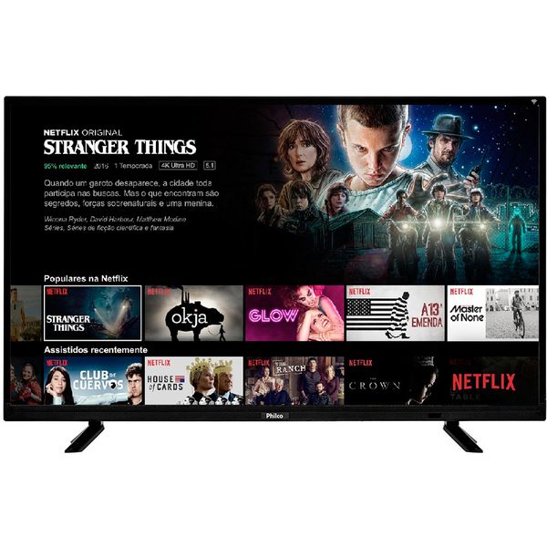 Smart TV LED 40" Philco PTV40E21DSWN FULL HD com Conversor Digital 2 HDMI 2 USB Wi-Fi Netflix - Preta [Cupom]
