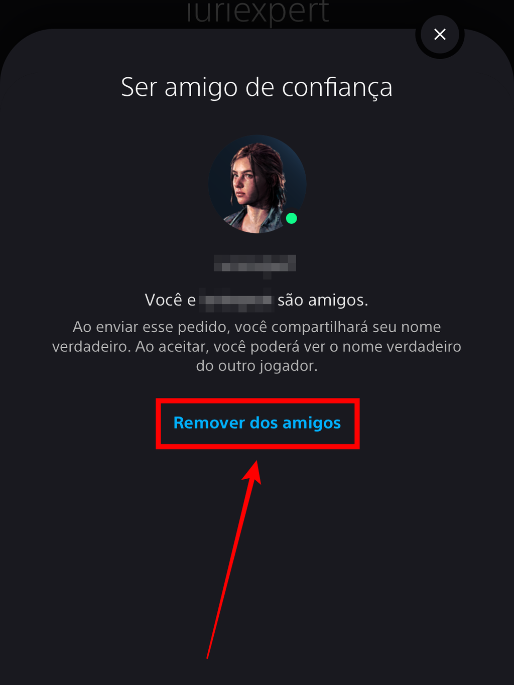 Gerenciar amigos (adicionar/remover)