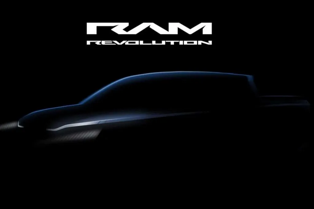 RAM 1500 EV, versão elétrica da picape, deverá ser revelada ainda em 2022 (Imagem: Divulgação/RAM)