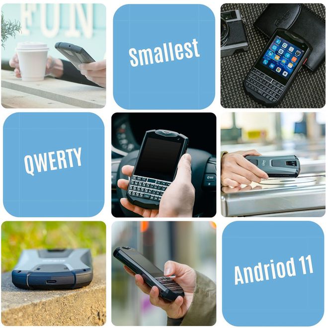 "Menor smartphone QWERTY do mundo", diz a empresa (Imagem: Divulgação/Unihertz)