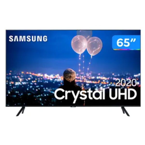 Smart TV Crystal UHD 4K LED 65” Samsung - UN65TU8000GXZD Wi-Fi Bluetooth HDR 3 HDMI 2 USB 65"