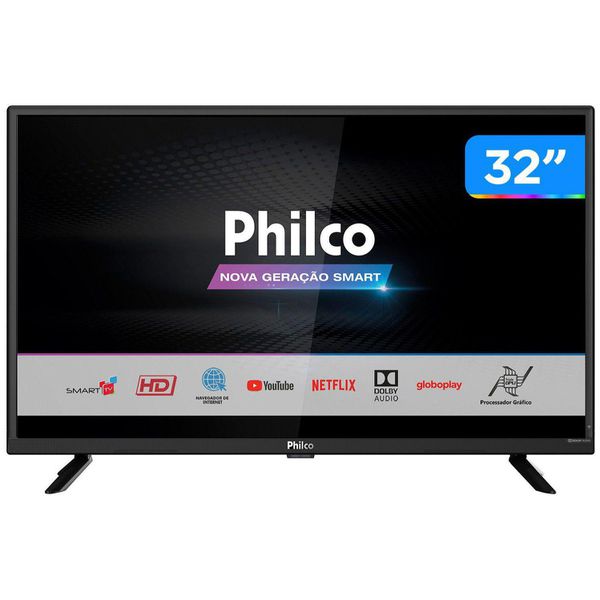 Smart TV DLED 32” Philco PTV32G52S - Wi-Fi HDR 2 HDMI 1 USB [CUPOM]