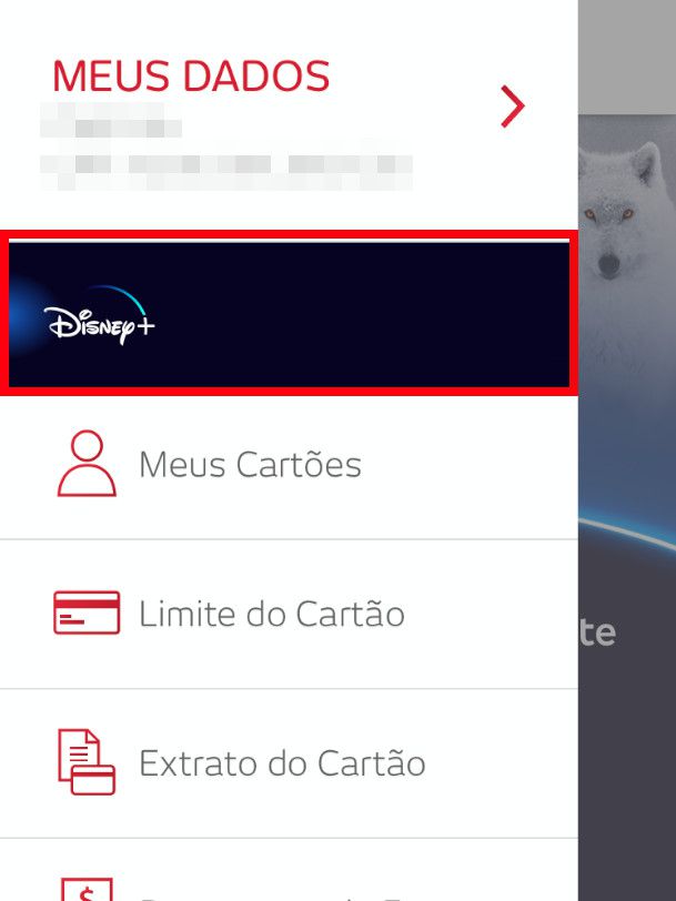Abra o app do Bradesco e acesse o banner do Disney+ (Captura de tela: Patrícia Gnipper/Canaltech)