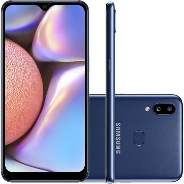 Smartphone Samsung Galaxy A10s 32GB Azul - 4G 2GB RAM 6,2” Câm. Dupla + Selfie 8MP [APP + CLIENTE OURO]