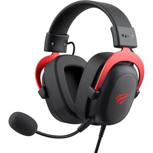 Headphone Fone de Ouvido Havit H2002d Black Red, Gamer, com Microfone Destacável, Falante 53mm, Plug 3, 5mm: compatível com XBOX ONE e PS4, HAVIT, HV-H2002d Cor Preto e Vermelho