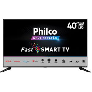Smart TV LED 40" Full HD Philco PTV40G60SNBL com Processador Quad Core, GPU Triple Core, Dolby Audio, Mídia Cast, Wi-Fi, HDMI e USB [CUPOM]