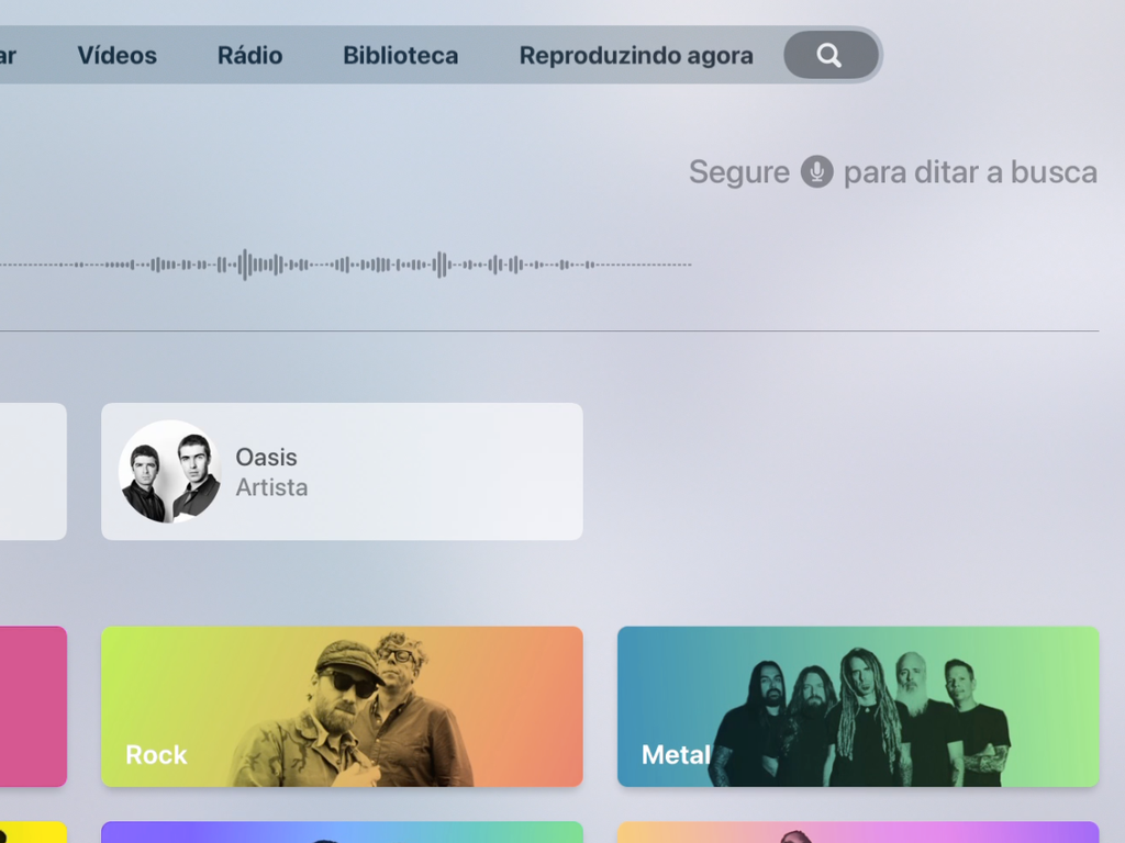 Pressione o botão Siri para digitar na Apple TV - Captura de tela: Thiago Furquim (Canaltech)