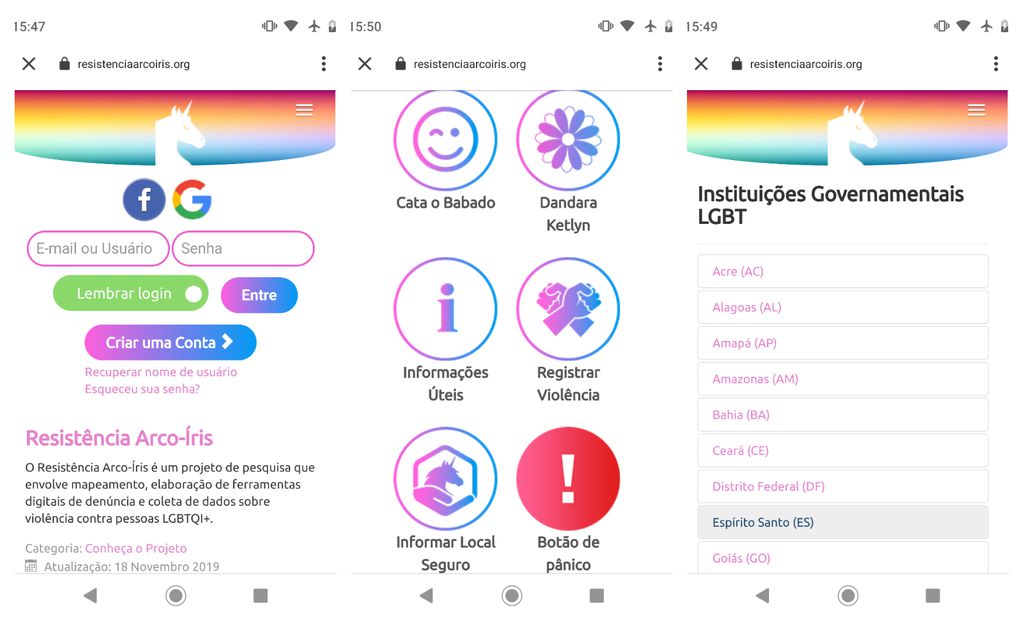 O aplicativo Dandarah conta com botão de pânico, representando um verdadeiro aliado à população LGBTI+ que se depara frequentemente com a intolerância nas ruas
