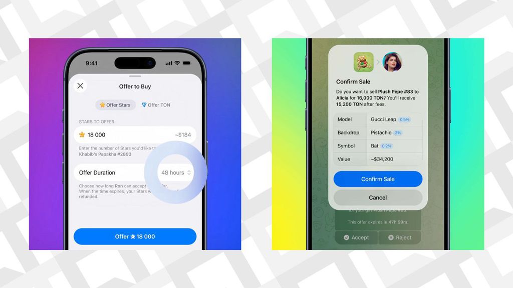 Oferta de compra de presente Telegram