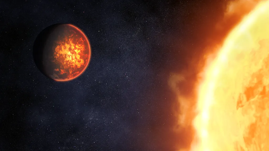 Ilustração do exoplaneta rochoso 55 Cancri e (Imagem: Reprodução/NASA, ESA, CSA, Dani Player (STScI)