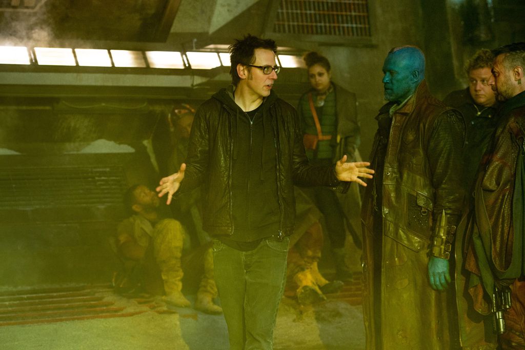 James Gunn no set de Guardiões da Galáxia (Imagem: Marvel)