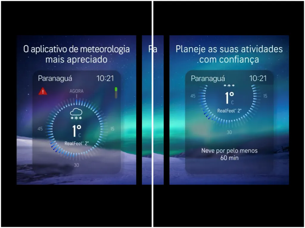 Receba previsões do tempo no smartwatch com o Accuweather (Imagem: Captura de tela/Thiago Furquim/Canaltech)