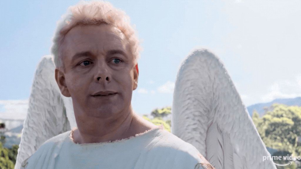 O anjo Aziraphale, interpretado por Michael Sheen (Imagem: Amazon)