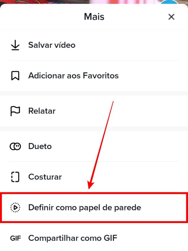 Com o app citado no Passo 1 devidamente instalado, selecione a opção para definir o vídeo como papel de parede (Captura de tela: Caio Carvalho/Canaltech)