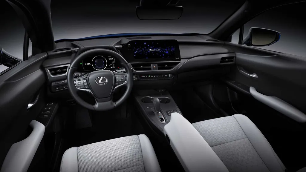 Interior do Lexus UX 300e é recheado de tecnologia e conforto (Imagem: Divulgação/Toyota)