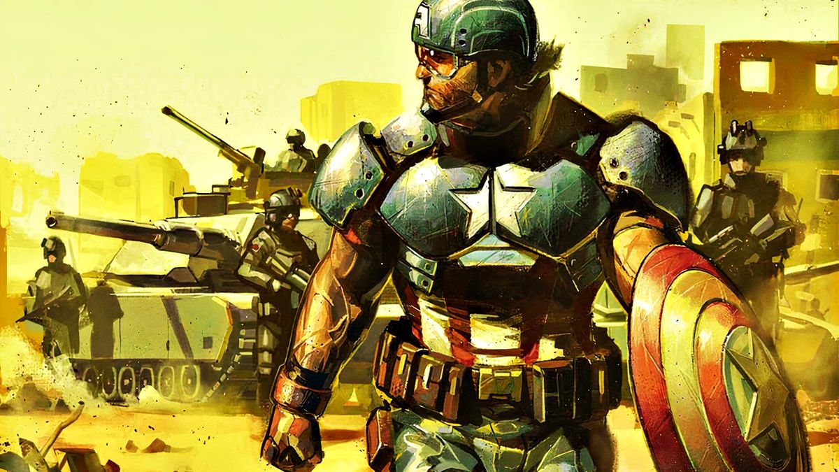 Marvel revela novo Capitão América mais parrudo Pós-11 de Setembro