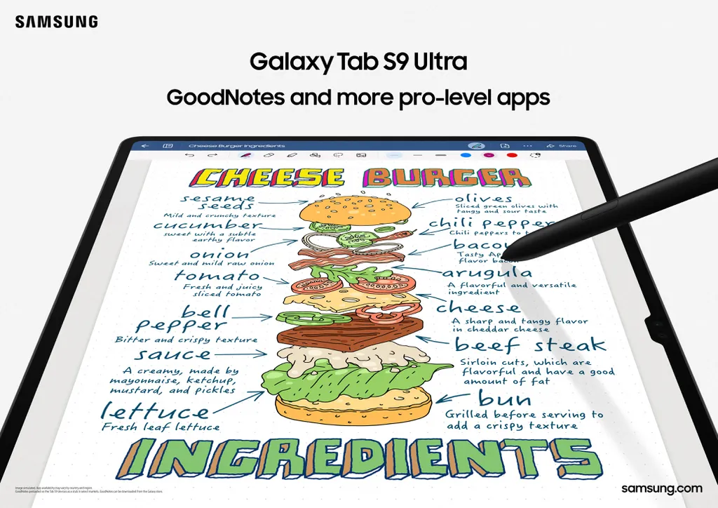 Um dos diferenciais dos tablets da Samsung em comparação aos rivais do mundo Android, o software da família Galaxy Tab S9 está ainda melhor, com a chegada de novos apps profissionais (Imagem: Divulgação/Samsung)
