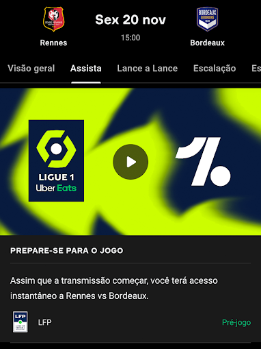 Futebol ao Vivo - Aplikacije na Google Playu