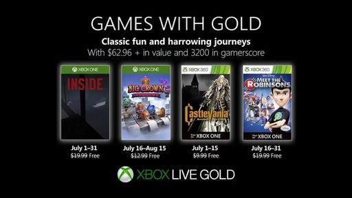 Games with Gold | Inside e Castlevania SOTN são os games gratuitos de julho