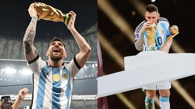 Foto de Messi com a taça da Copa do Mundo se torna a mais curtida