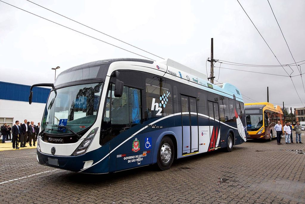 São Paulo já possui alguns ônibus movidos a hidrogênio líquido/ Imagem: Governo do Estado de São Paulo