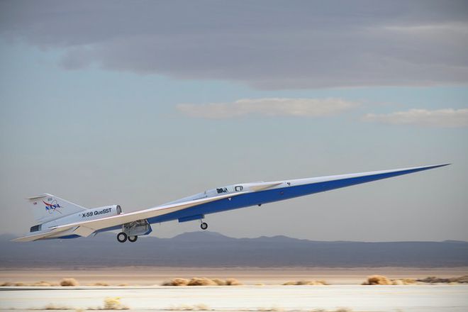 O X-59 será o supersônico menos barulhento já feito (Imagem: Lockheed)