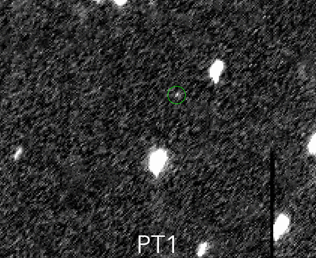 O destaque na animação mostra o 2014 MU69 sendo descoberto pelo Hubble (Imagem: NASA)