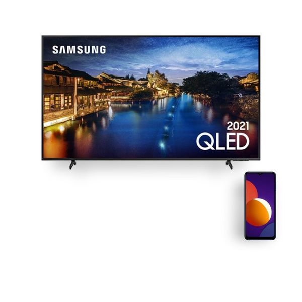 Combo Samsung Smart TV 50" QLED 4K 50Q60A e Smartphone Samsung Galaxy M12 64GB Tela 6.5"