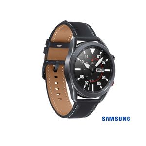 Galaxy Watch3 45mm Samsung Preto com 1,4", Pulseira de Couro, Bluetooth, LTE e 8GB - SM-R845FZKPZTO