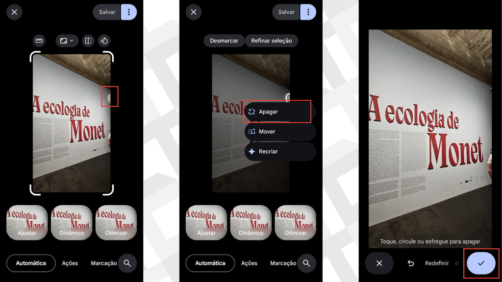 Passos para remover pessoas e objetos de fotos pelo Google Fotos