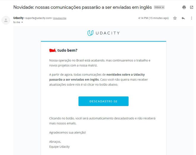 Udacity: fim dos cursos em português