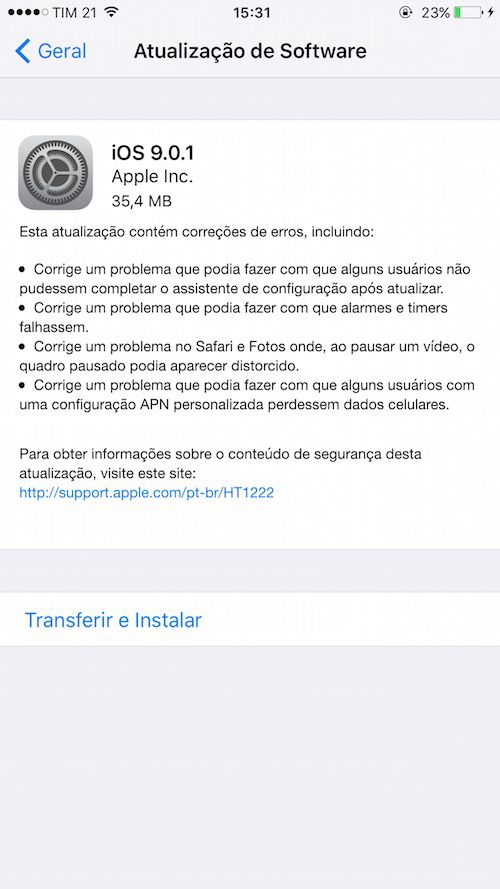Atualizar iOS