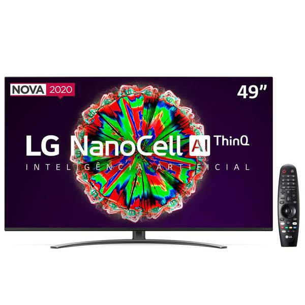 Smart TV LED 49" UHD 4K LG 49NANO81 NanoCell, IPS, Bluetooth, HDR, Inteligência Artificial ThinQ AI, Google Assistente, Alexa IOT, Smart Magic - 2020 [À VISTA]