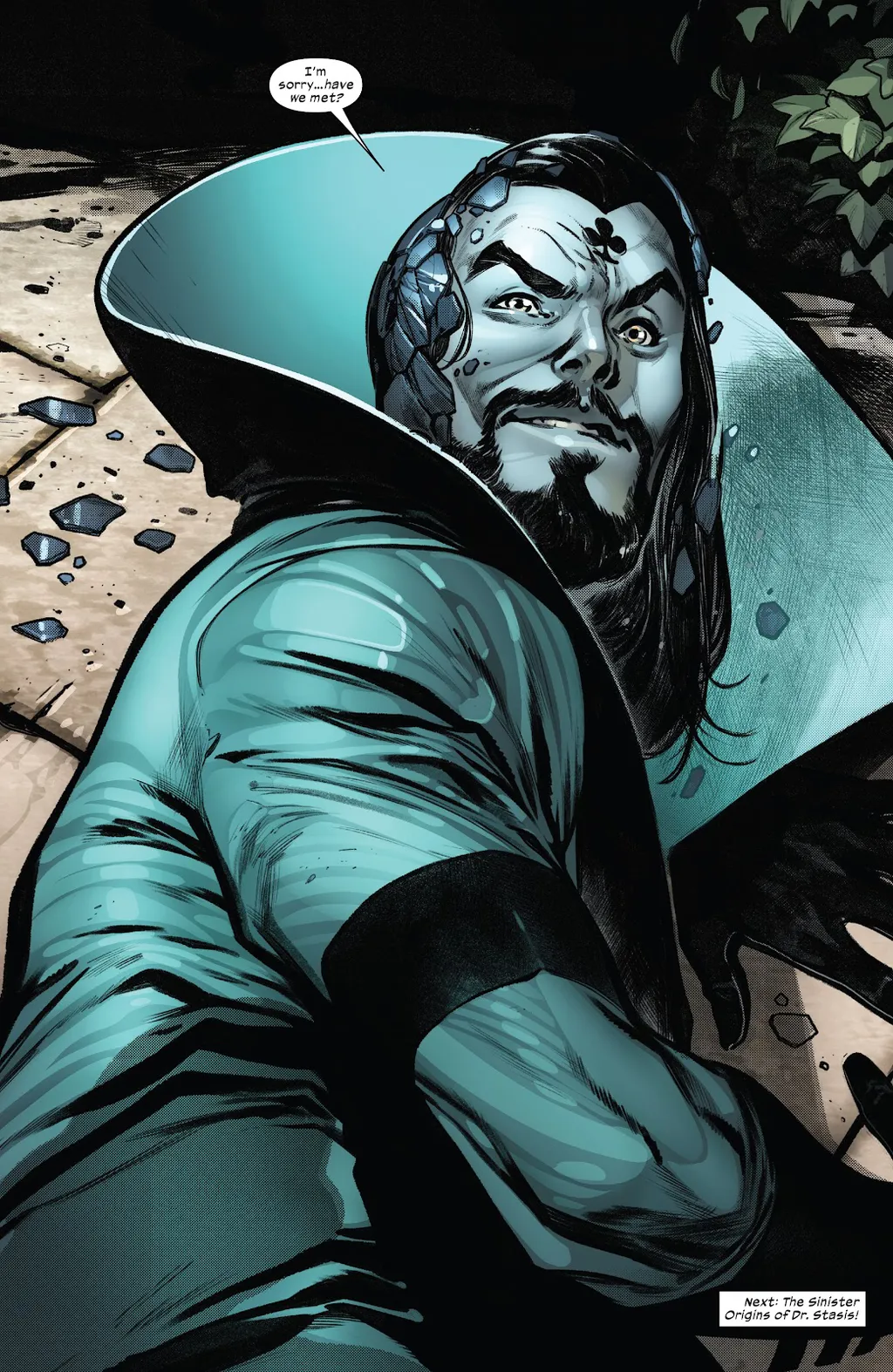 Cena de X-Men nº 11 mostra o Sr. Sinistro como o mutante por trás do Dr. Stasis (Imagem: Reprodução/Marvel)