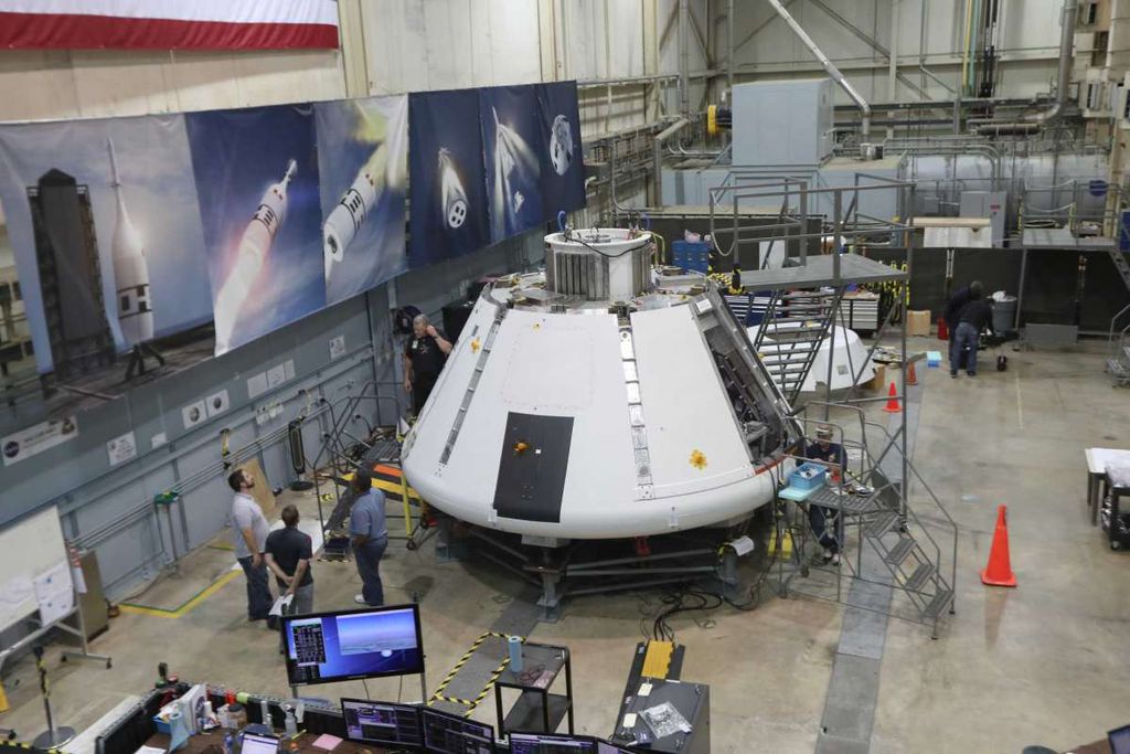 Módulo de tripulação da Orion (Foto: Steve Gonzales, Staff/Houston Chronicle)